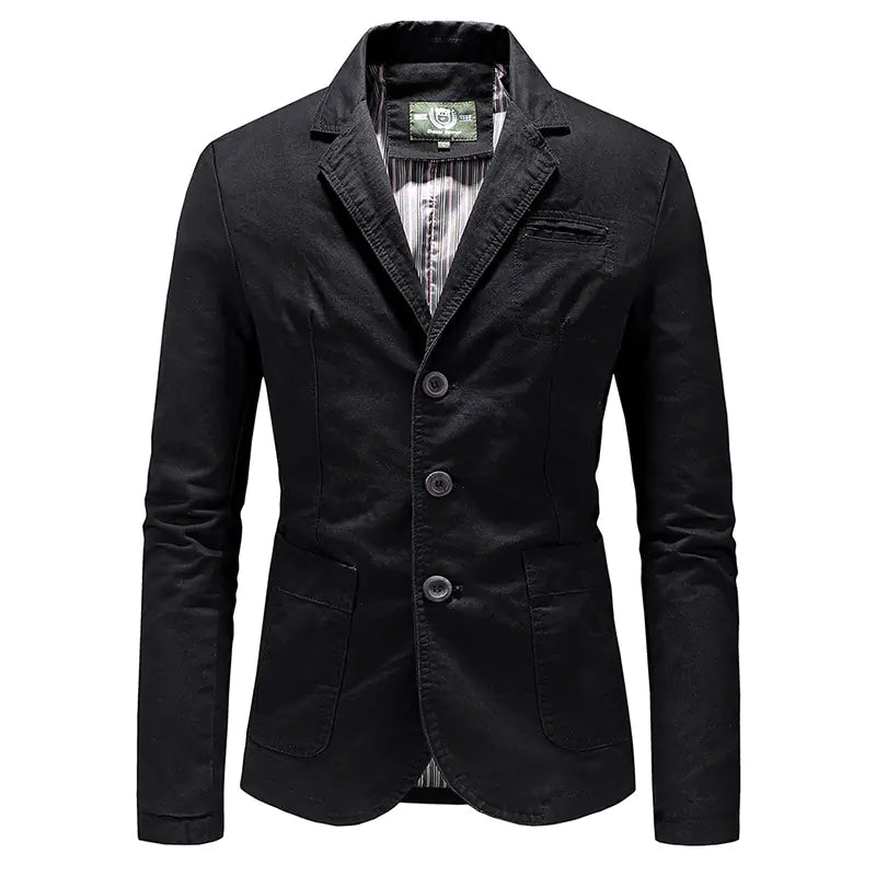 Men's Single-Breasted Cotton Jacket