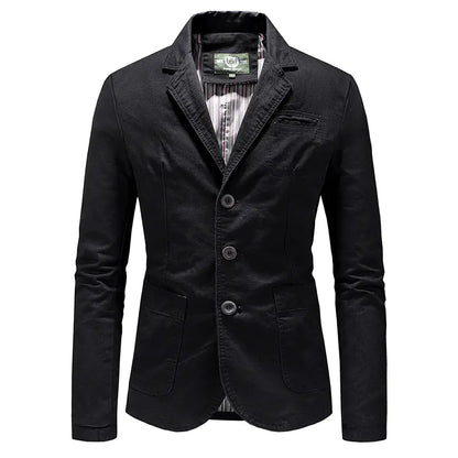 Men's Single-Breasted Cotton Jacket