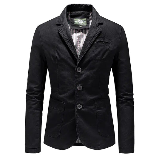 Men's Single-Breasted Cotton Jacket