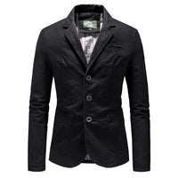 Men's Single-Breasted Cotton Jacket