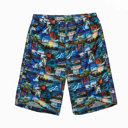 Hawaiian Men's Printed Short Sleeve Shirt, Summer Casual