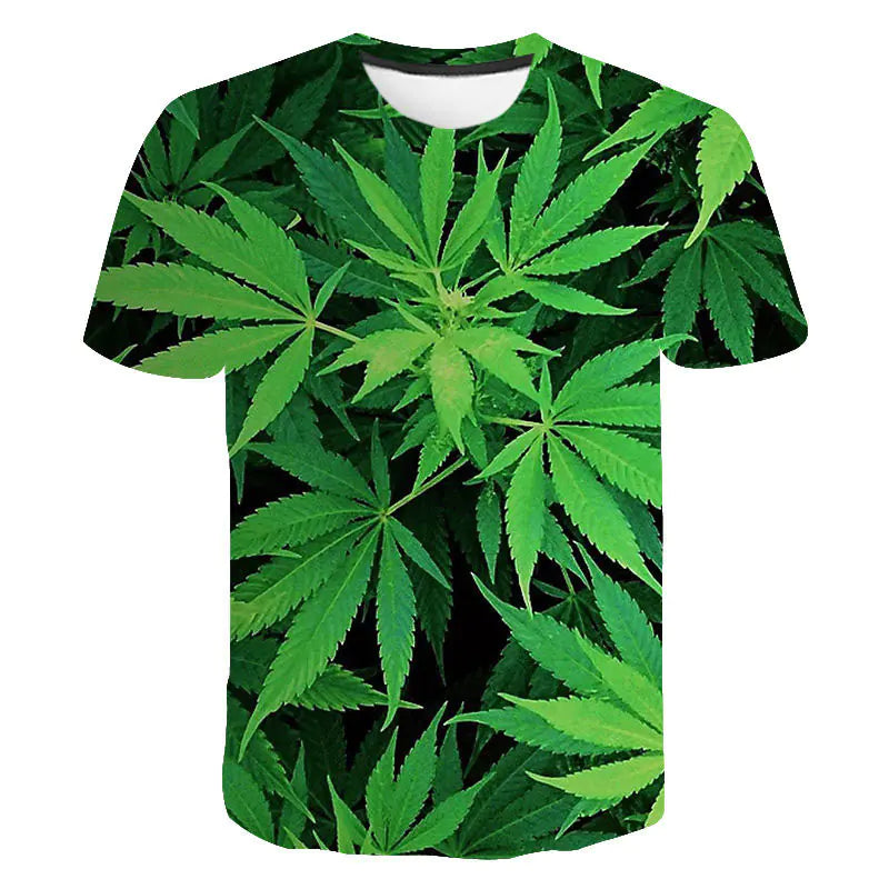 Men's Casual Hawaiian Print Short Sleeve T-Shirt