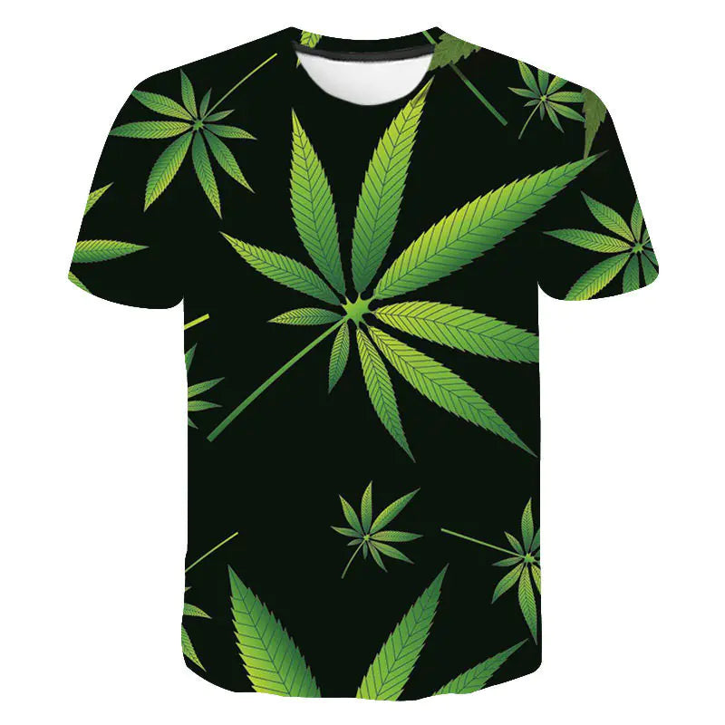 Men's Casual Hawaiian Print Short Sleeve T-Shirt