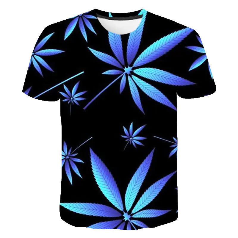 Men's Casual Hawaiian Print Short Sleeve T-Shirt