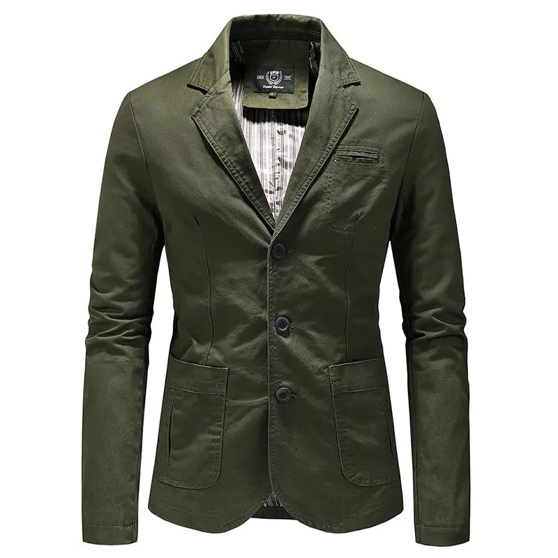 Men's Single-Breasted Cotton Jacket