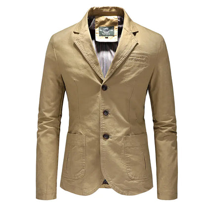 Men's Single-Breasted Cotton Jacket